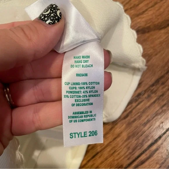 Carnival Invisible Plunge Longline Bra Ivory White Size 36 B - Picture 5 of 5